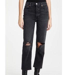 Re/Done 70’s Stove Pipe Jean 24 Faded Coal